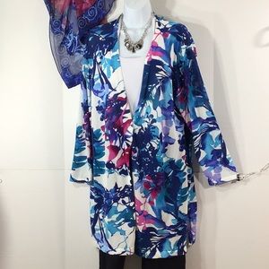 Chico’s ltwt multi color long cardigan